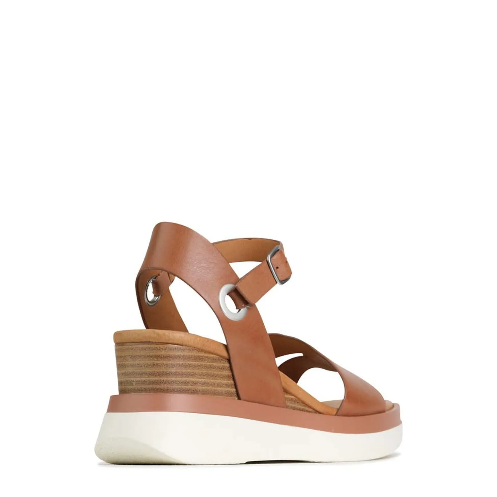 SASKIA STRAP WEDGE SANDALS LEATHER>EOS Footwear New