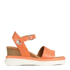 SASKIA STRAP WEDGE SANDALS LEATHER><noscript><img width=