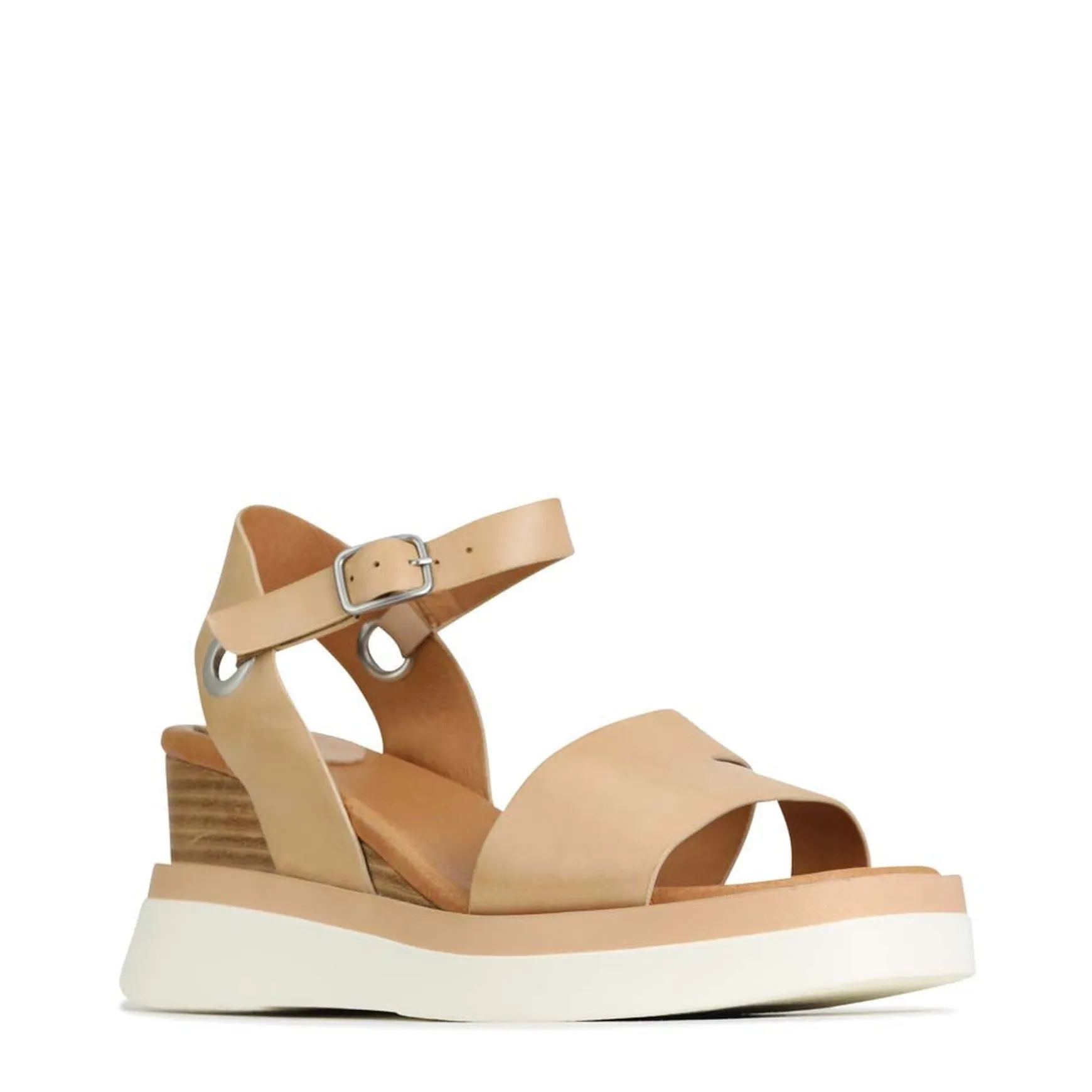 SASKIA STRAP WEDGE SANDALS LEATHER>EOS Footwear New