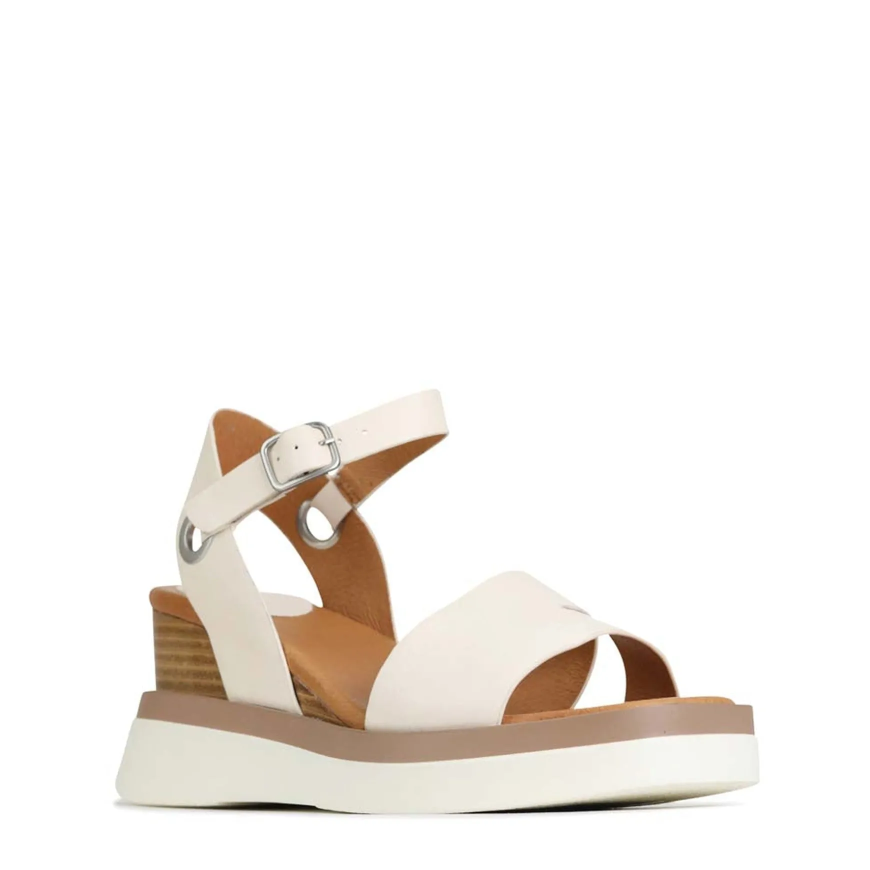SASKIA STRAP WEDGE SANDALS LEATHER>EOS Footwear New