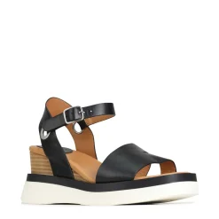 SASKIA STRAP WEDGE SANDALS LEATHER><noscript><img width=