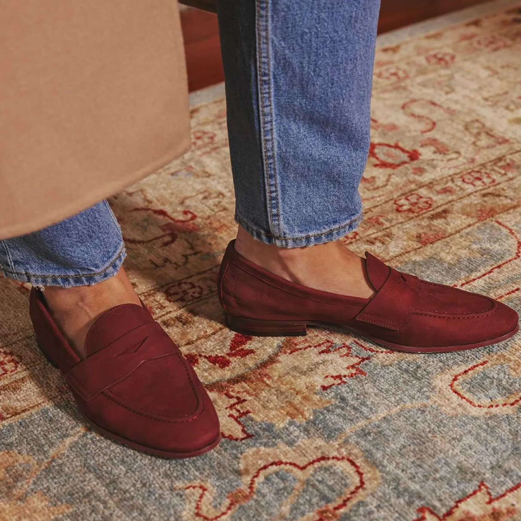 SERAH SUEDE LEATHER LOAFERS>EOS Footwear Store