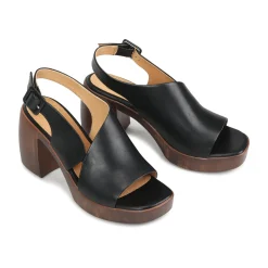 SPICER LEATHER BLOCK HEEL SANDALS><noscript><img width=