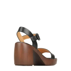 SPIGA LEATHER BLOCK HEEL SANDALS><noscript><img width=