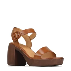 SPIGA LEATHER BLOCK HEEL SANDALS><noscript><img width=