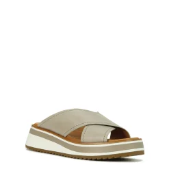 SPORT LEATHER CROSSOVER SLIDE SANDAL><noscript><img width=