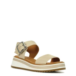 SPORTY LEATHER WEDGE SANDAL>EOS Footwear Cheap
