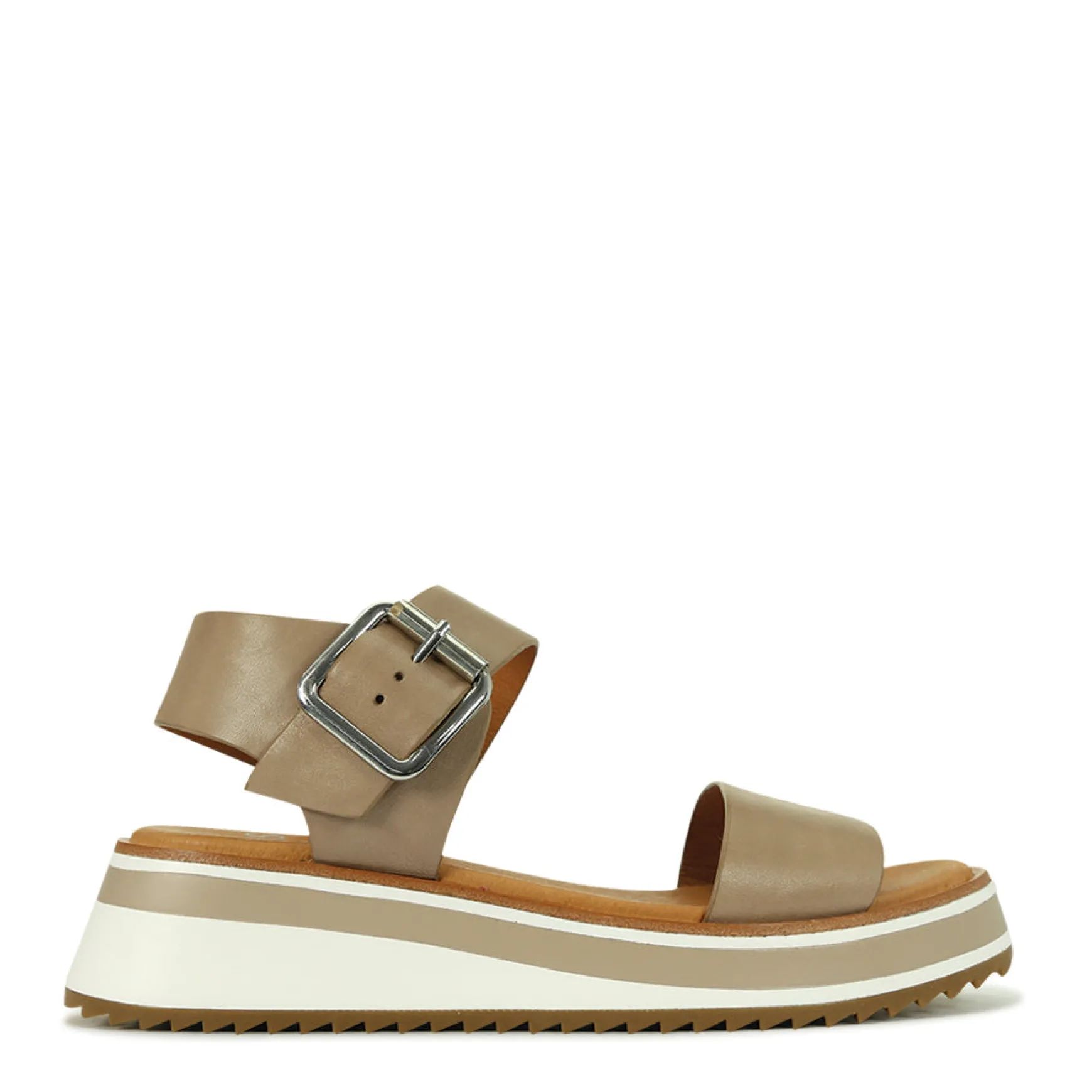 SPORTY LEATHER WEDGE SANDAL>EOS Footwear Cheap