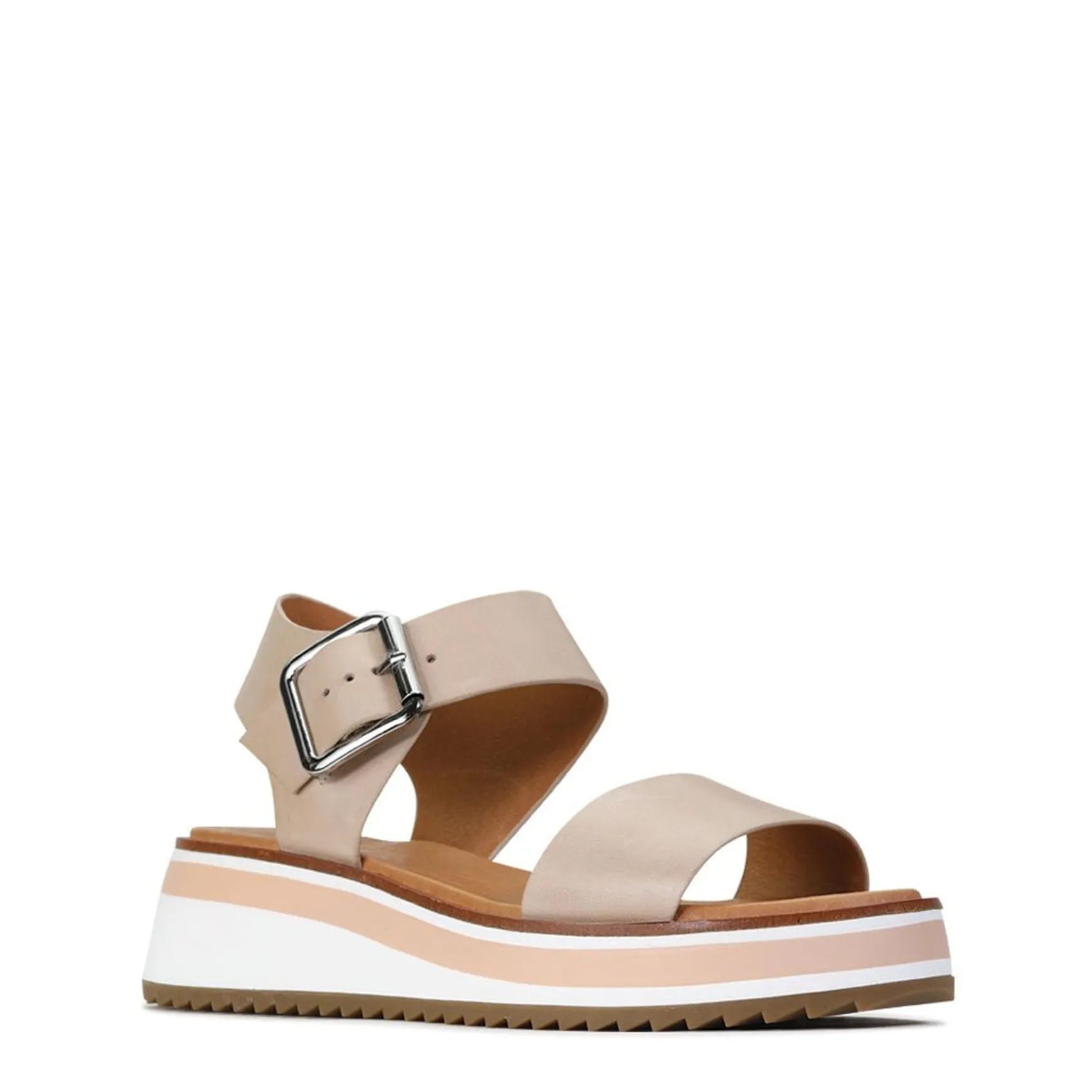 SPORTY LEATHER WEDGE SANDAL>EOS Footwear Cheap
