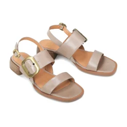 TEGEAN LEATHER SANDALS><noscript><img width=