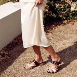 TEIA SLIDE SANDALS LEATHER>EOS Footwear Sale