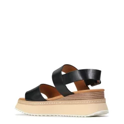 TONAL LEATHER WEDGE SANDAL><noscript><img width=