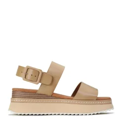 TONAL LEATHER WEDGE SANDAL><noscript><img width=