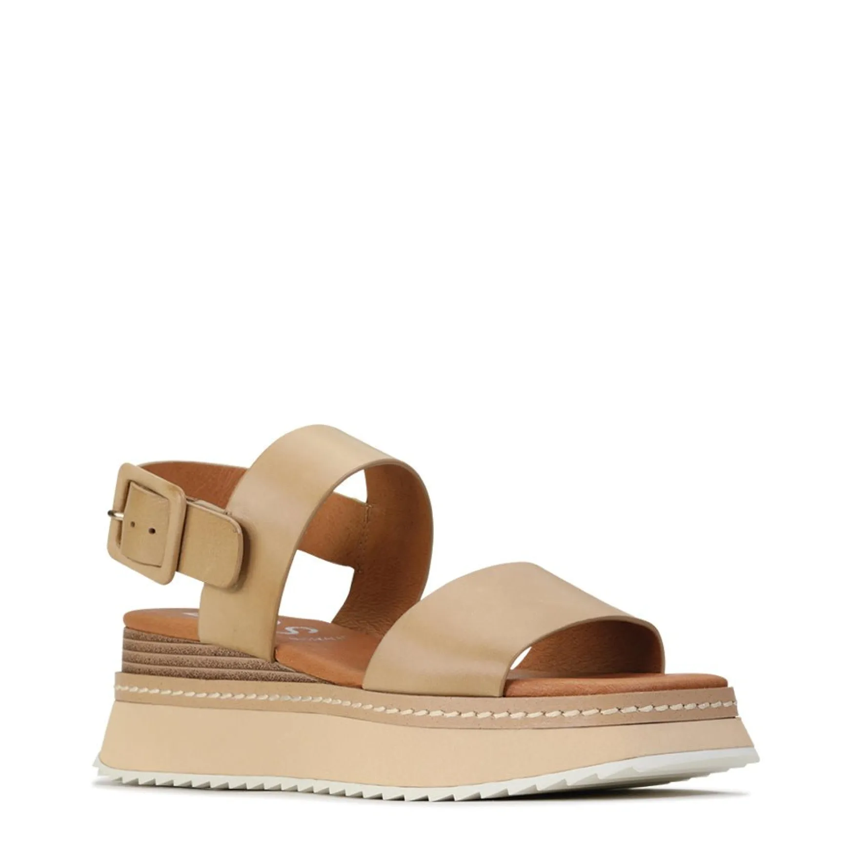 TONAL LEATHER WEDGE SANDAL>EOS Footwear Store