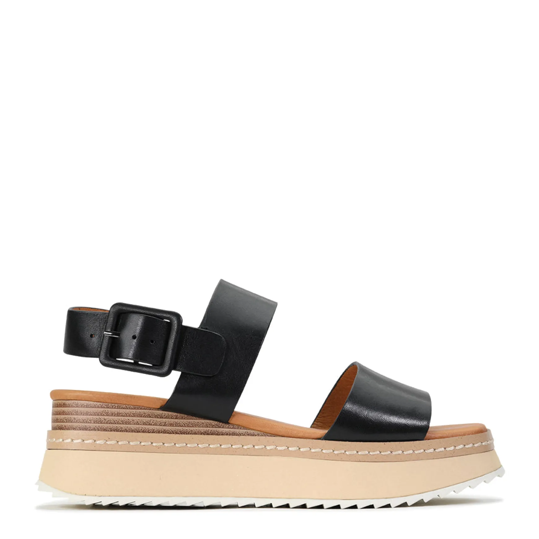 TONAL LEATHER WEDGE SANDAL>EOS Footwear Store