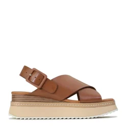 TONALITIES LEATHER PLATFORM WEDGE SANDALS><noscript><img width=