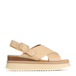 TONALITIES LEATHER PLATFORM WEDGE SANDALS><noscript><img width=