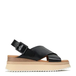 TONALITIES LEATHER PLATFORM WEDGE SANDALS><noscript><img width=