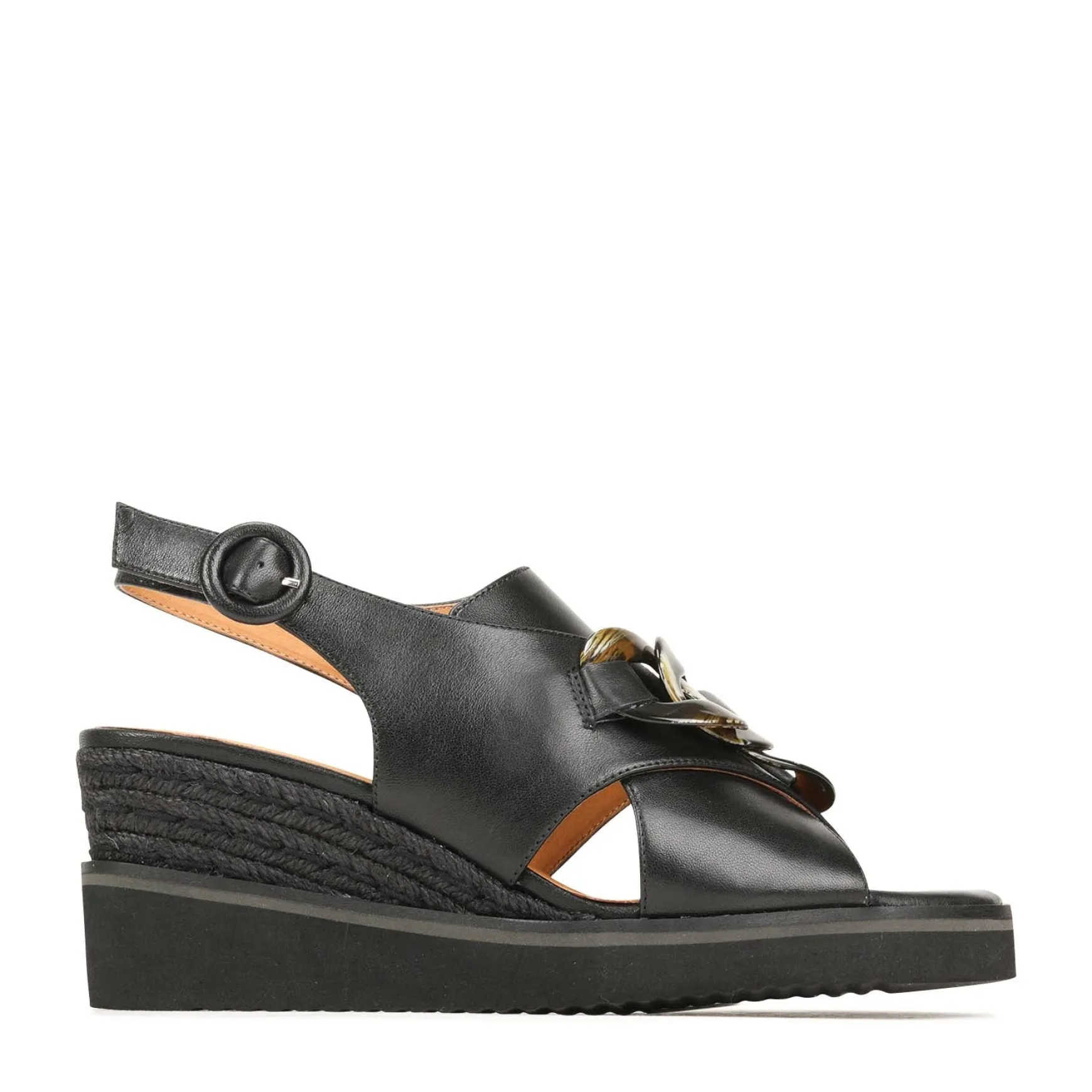 WAYFARER LEATHER WEDGE SANDALS>EOS Footwear Shop