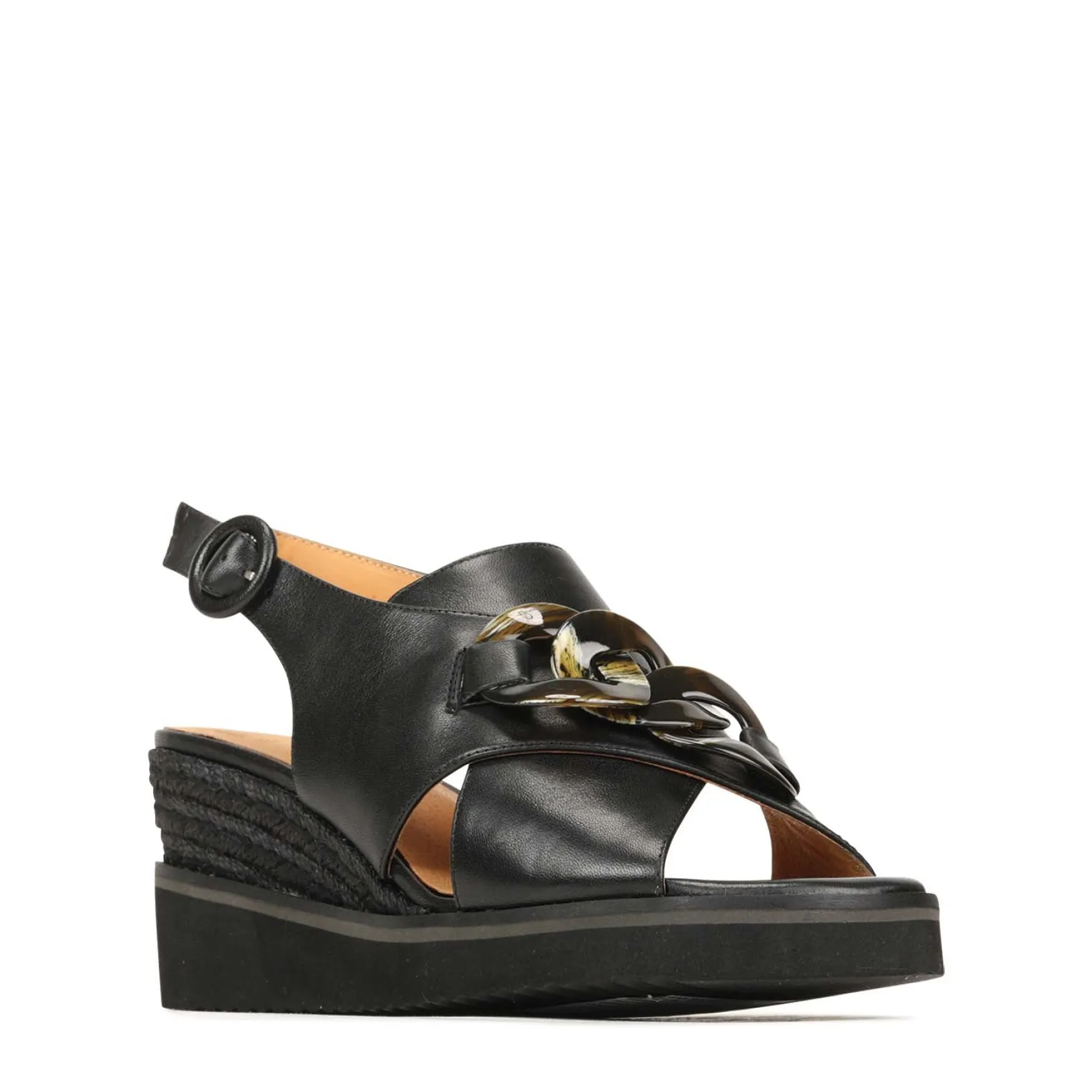 WAYFARER LEATHER WEDGE SANDALS>EOS Footwear Shop