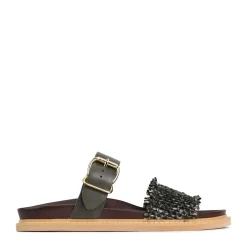 WEAVE SLIDE ARCHIVE SANDALS LEATHER><noscript><img width=