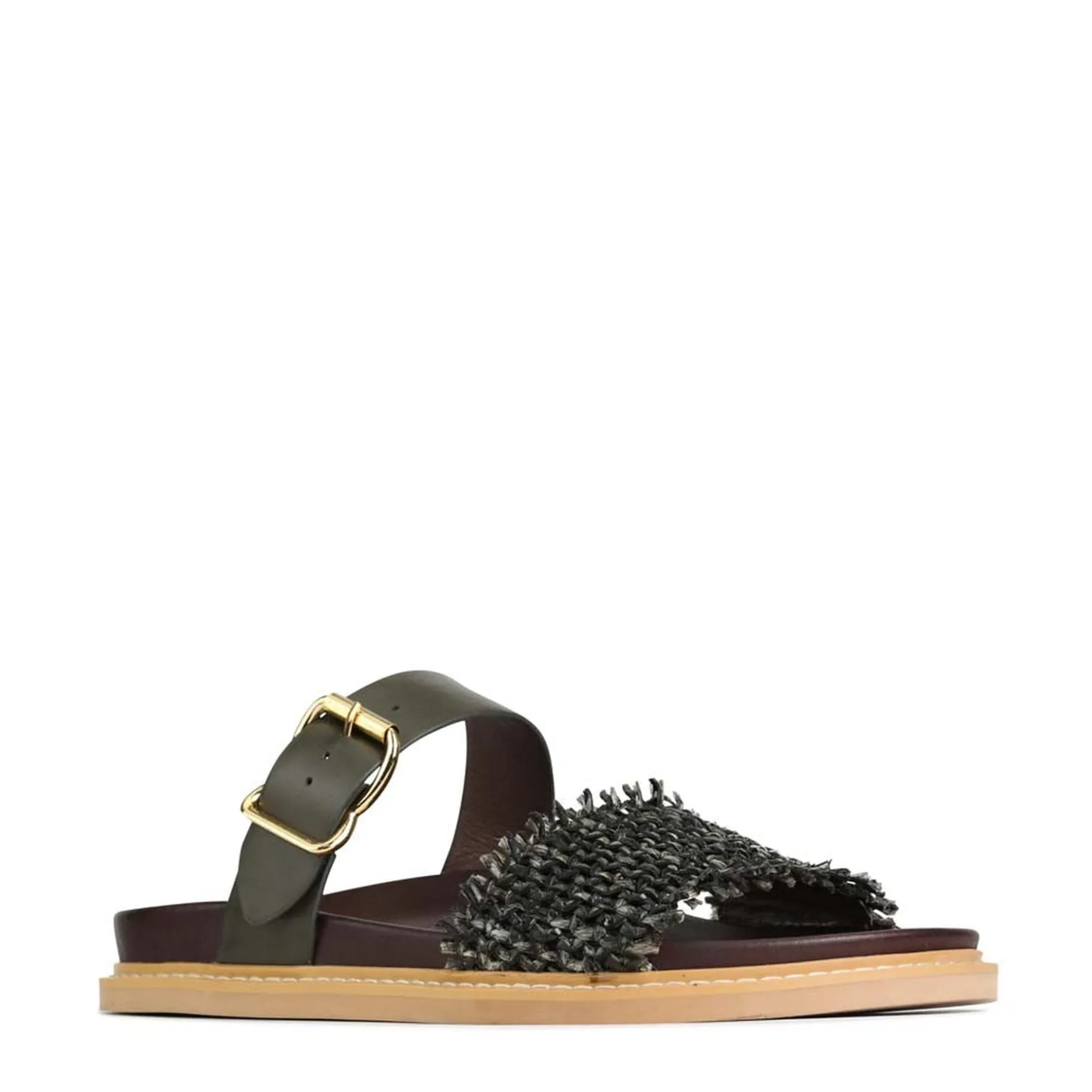 WEAVE SLIDE ARCHIVE SANDALS LEATHER>EOS Footwear Cheap