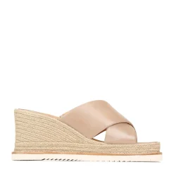 ZELIE LEATHER WEDGE ESPADRILLE SANDALS><noscript><img width=