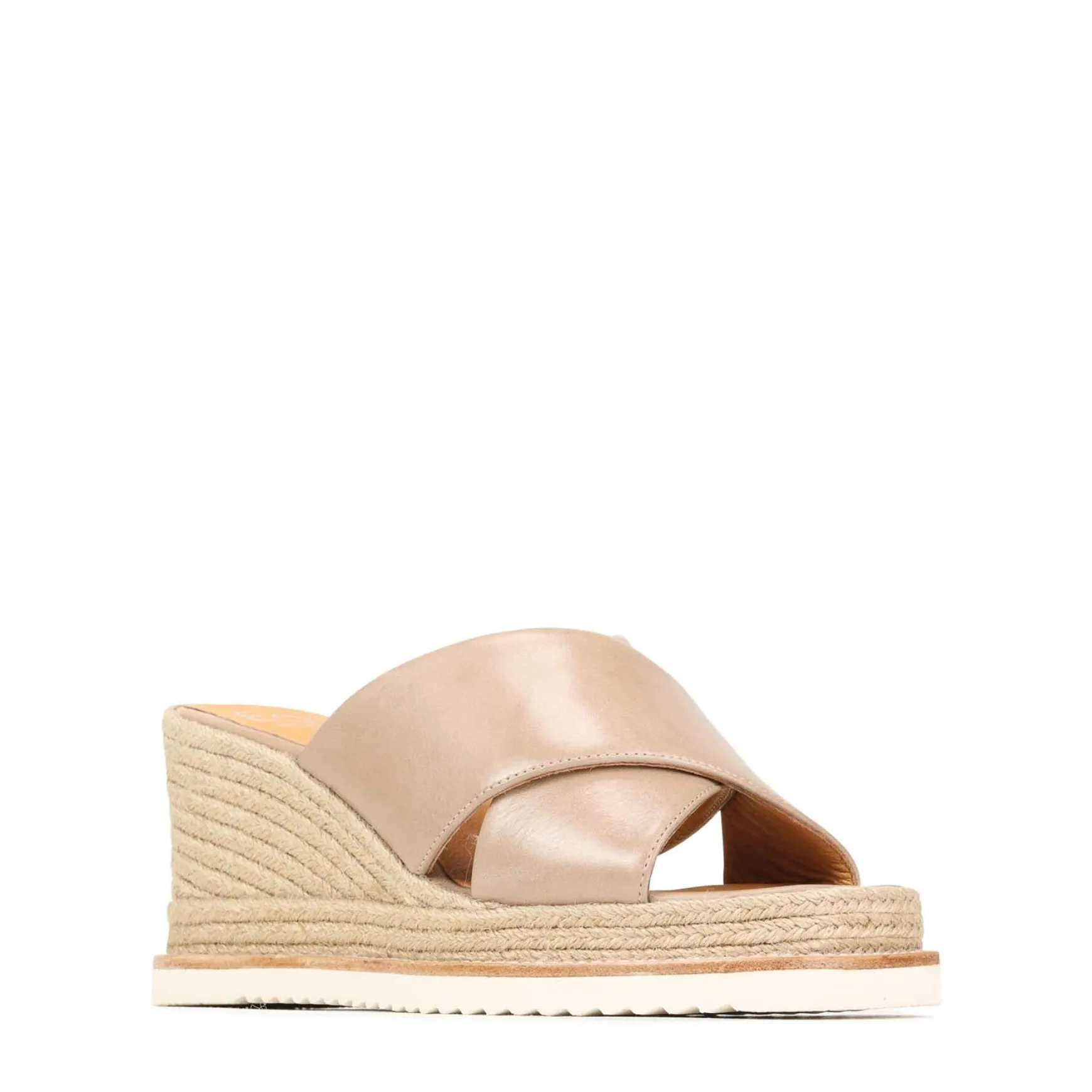 ZELIE LEATHER WEDGE ESPADRILLE SANDALS>EOS Footwear Outlet