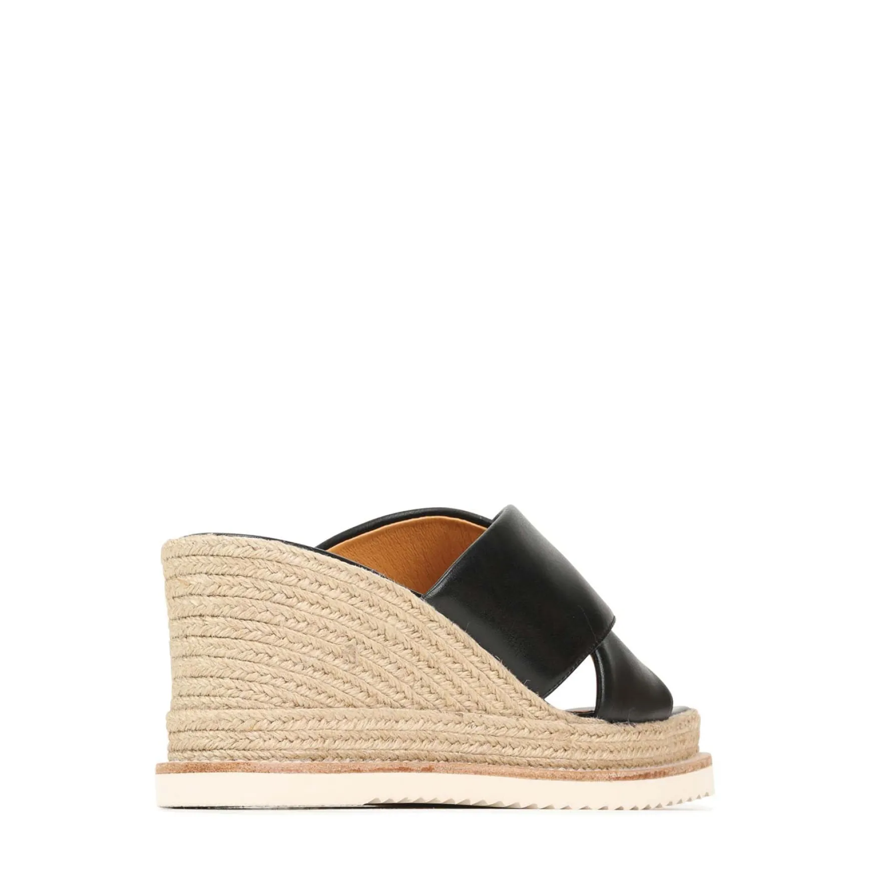 ZELIE LEATHER WEDGE ESPADRILLE SANDALS>EOS Footwear Outlet