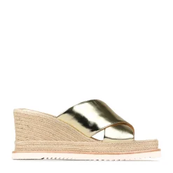 ZELIE LEATHER WEDGE ESPADRILLE SANDALS><noscript><img width=